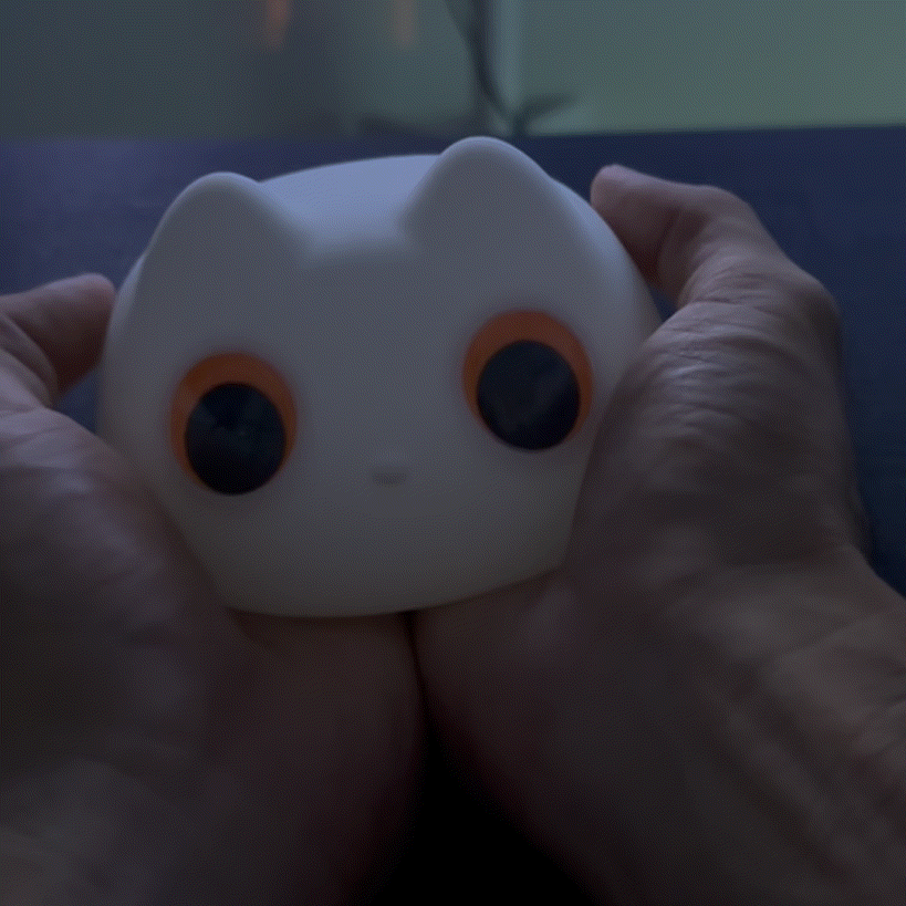 Cute Cat LED Lamp with soft silicone body for bedroom night lighting