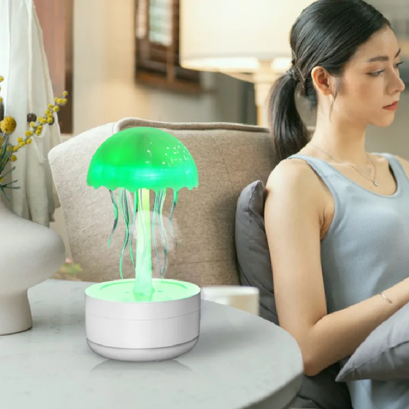 Jellyfish Humidifier & Aroma Diffuser creating relaxing mist and ambient lighting