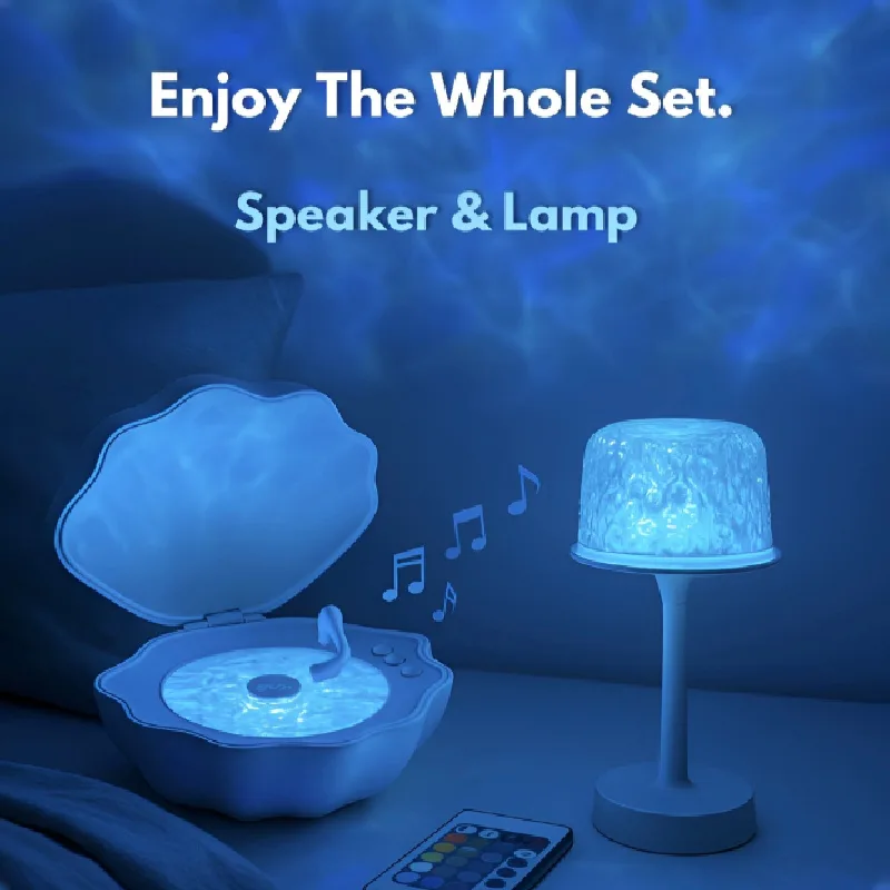 Water Ripple Ambient Light with dynamic wave projection for bedroom ambiance