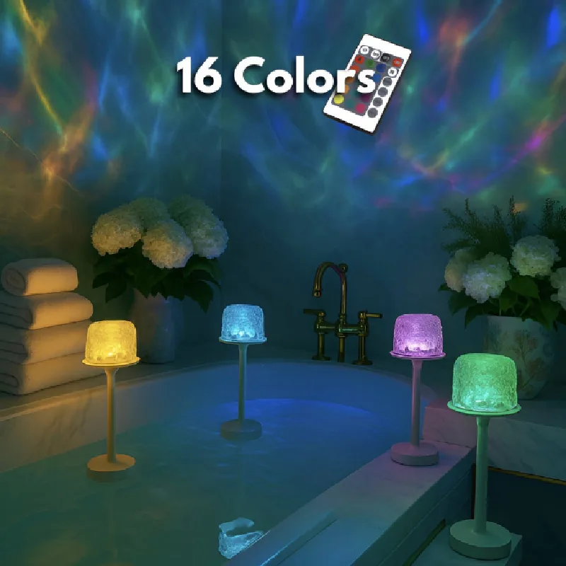 Water Ripple Ambient Light with dynamic wave projection for bedroom ambiance